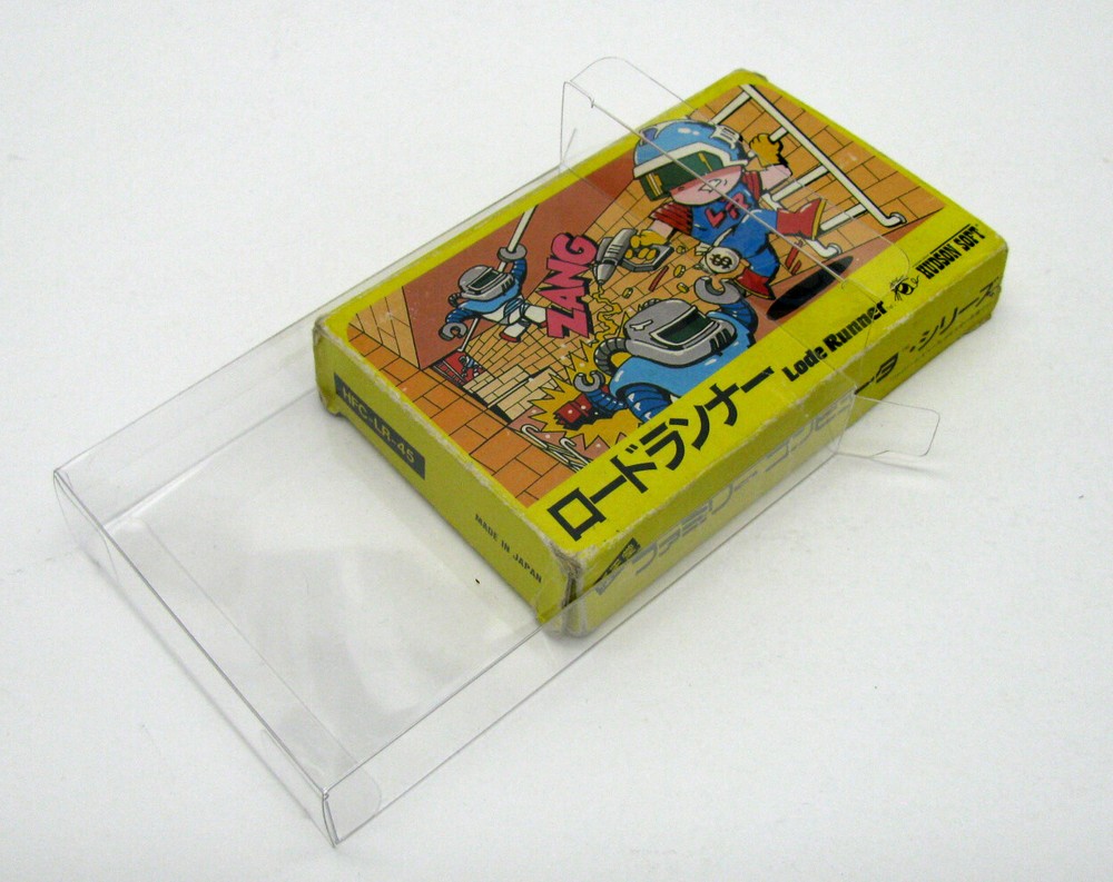 5X NINTENDO FAMICOM SMALL CIB GAME - CLEAR PLASTIC PROTECTIVE BOX - READ!