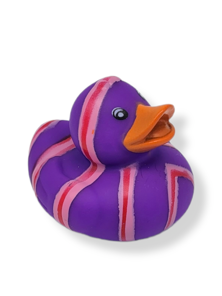 Multi-Color Pattern Rubber Squicky Duckies (2") Standard Size. (12 Pack)