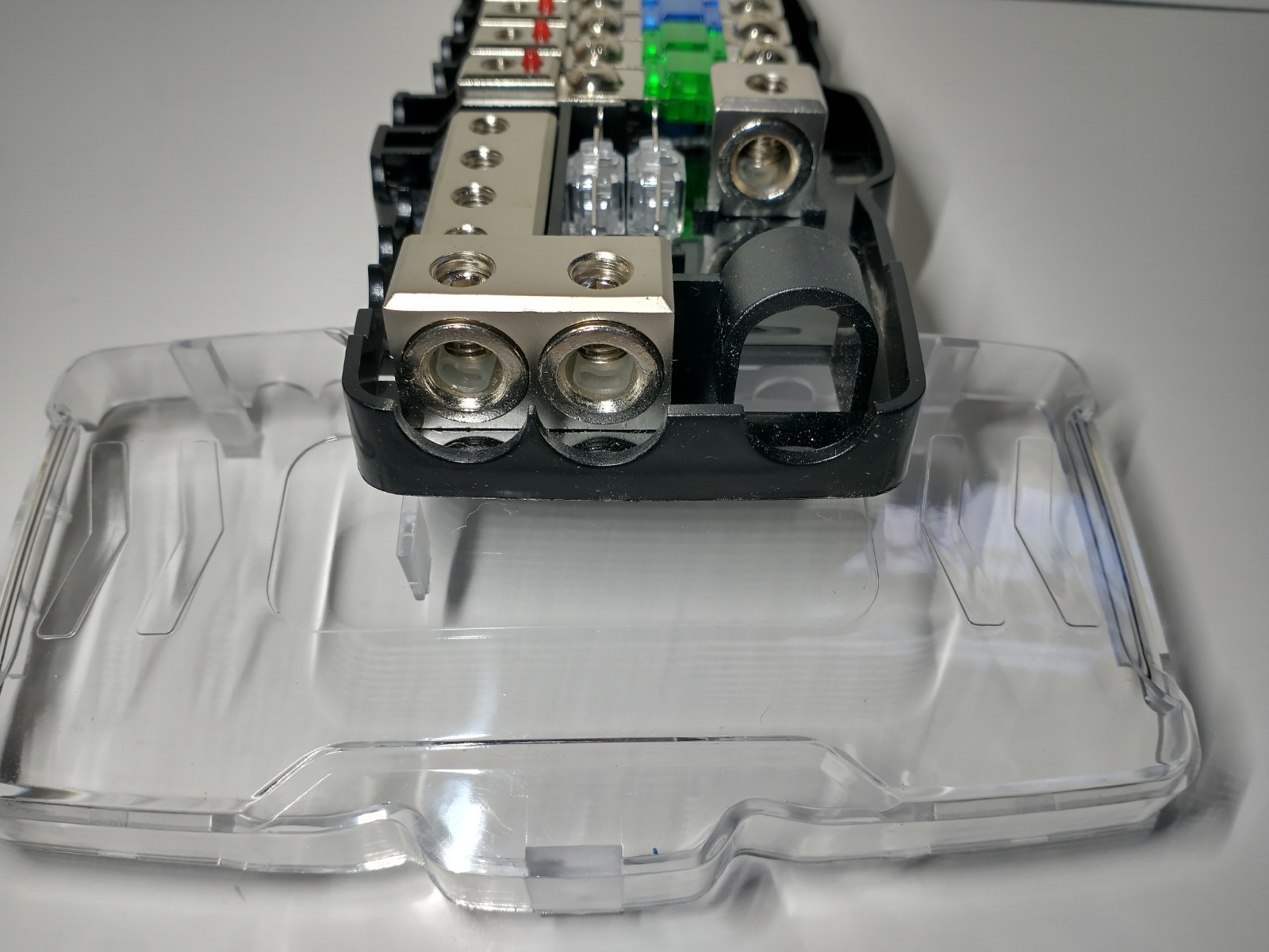 Car Audio 12 Volt 4 Way Power Distribution Block Set, 0/4 Input 4/10 Output New