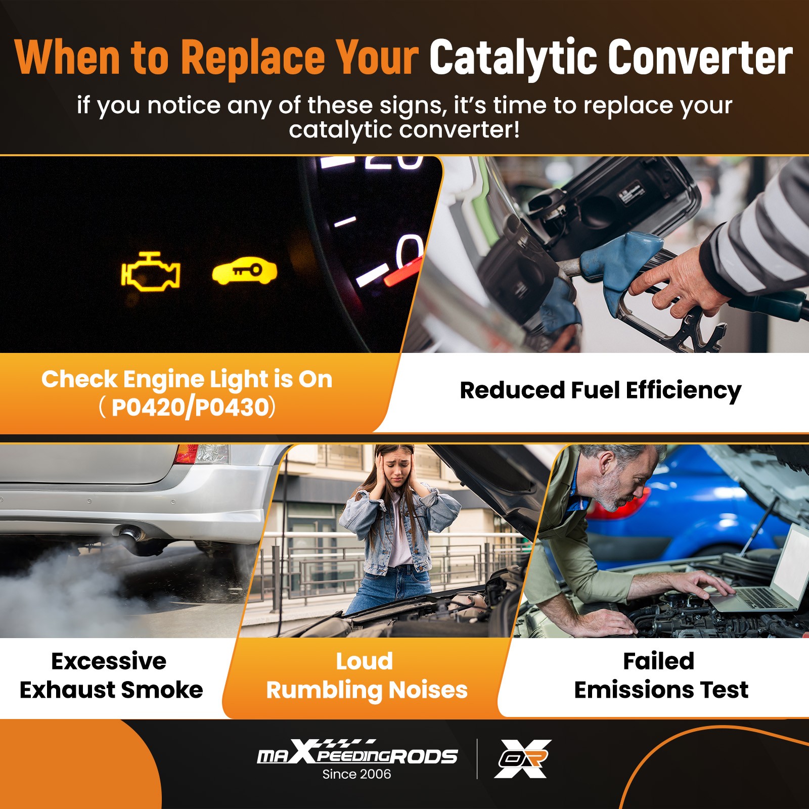 Front & Rear Manifold Catalytic Converter for Chevrolet Traverse 3.6L 2018-2021