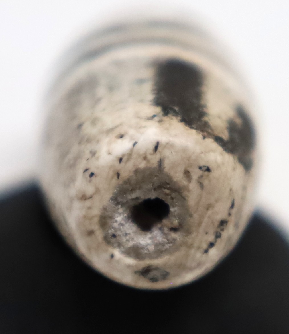 Ancient Himalayan Indo Tibetan Natural Agate Dzi Bead With 3 Stripes Amulet