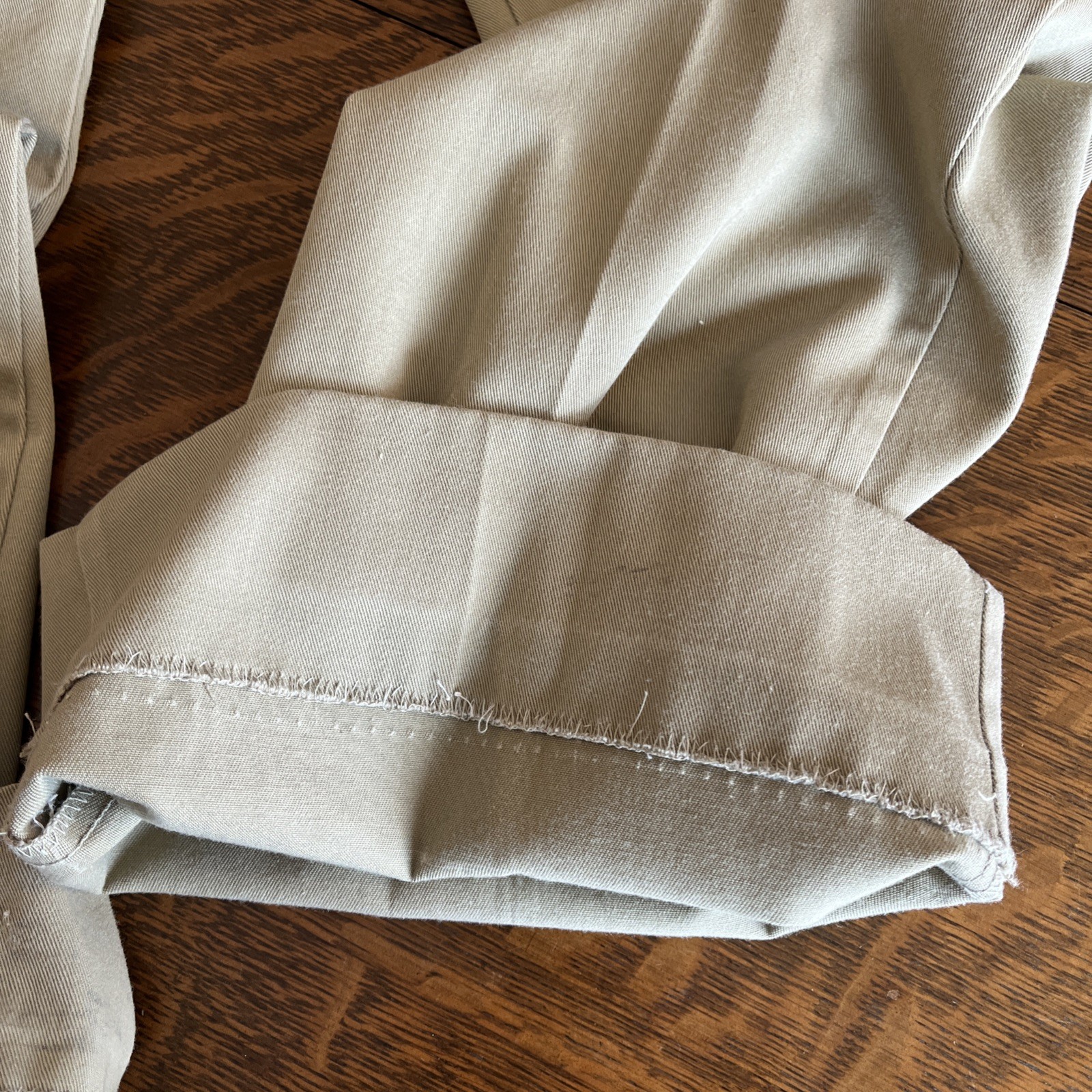 Vintage 70s Mens Bell Bottom Flare Pants Tan Cotton Waist 30 Inseam 31 Wright