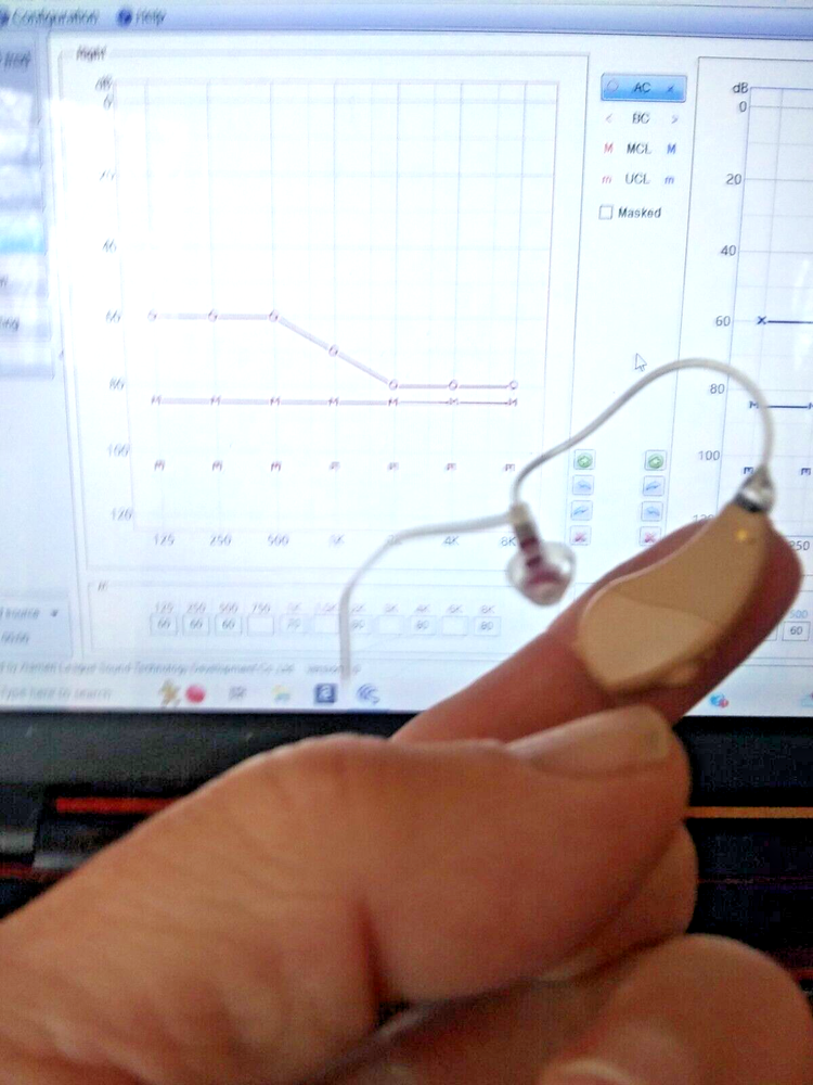 NEW programmable mini DIGITAL RIC HEARING AID mild/serious left ear 4 programs
