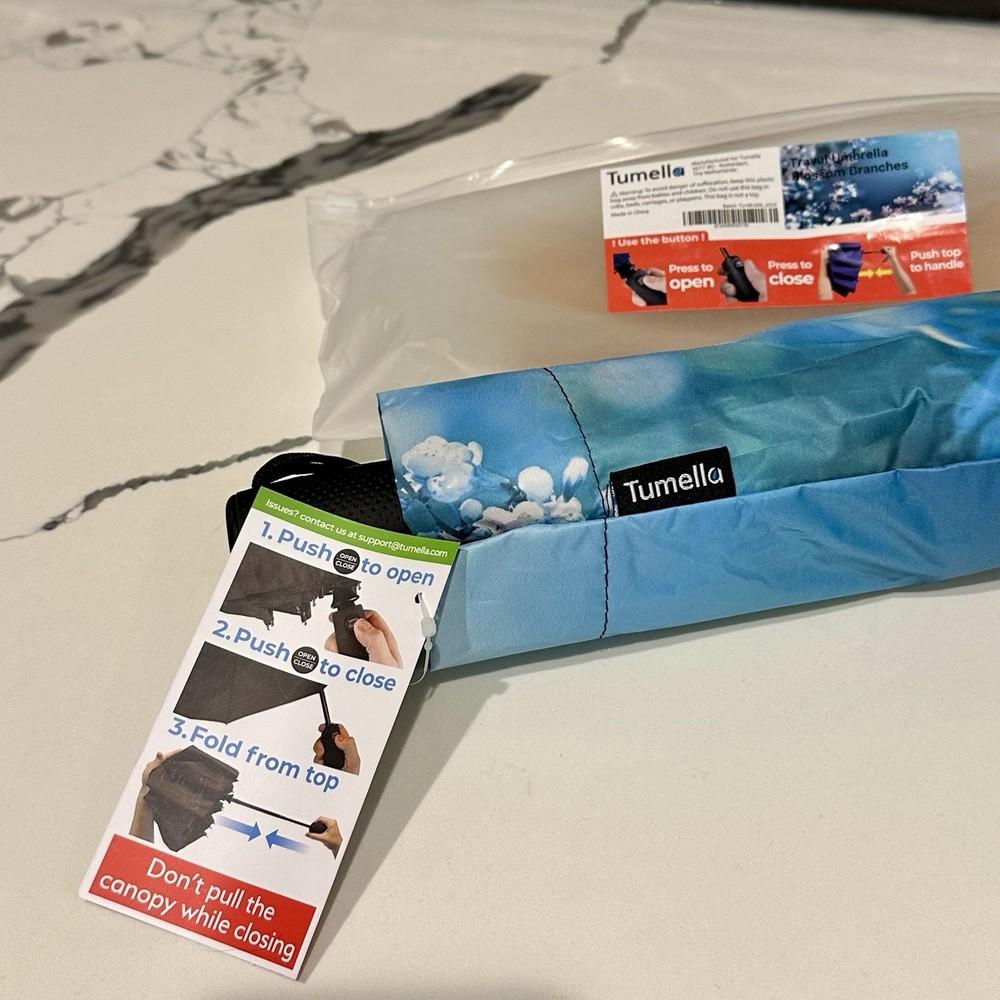 Tumella Unbreakable Windproof Travel Umbrella Compact Automatic Folding NEW