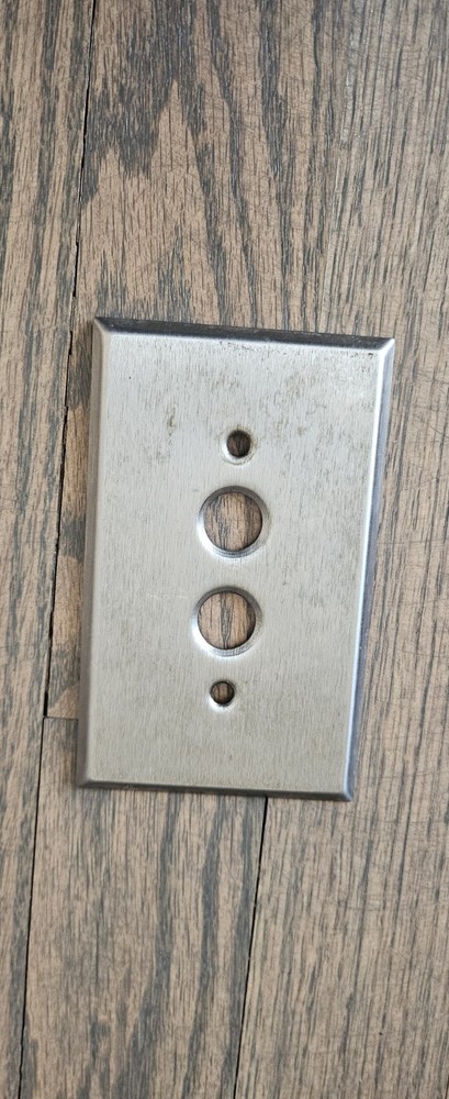 Stainless Vintage Switchplate Pushbutton Steel