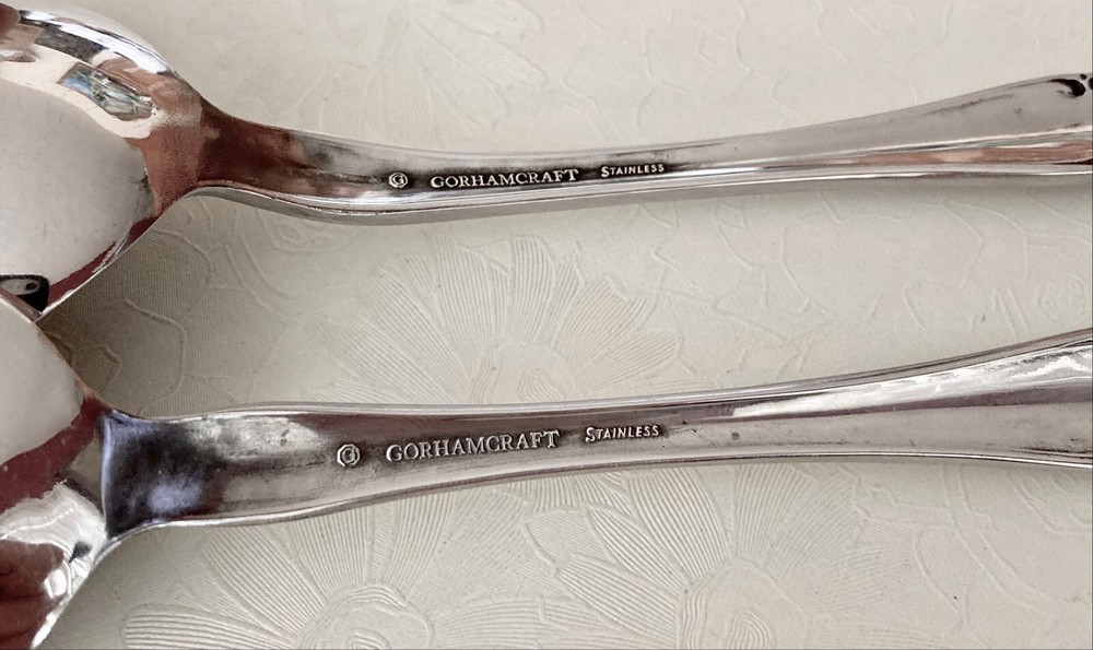 Gorhamcraft MUSETTE 2 Large Solid Serving Spoons