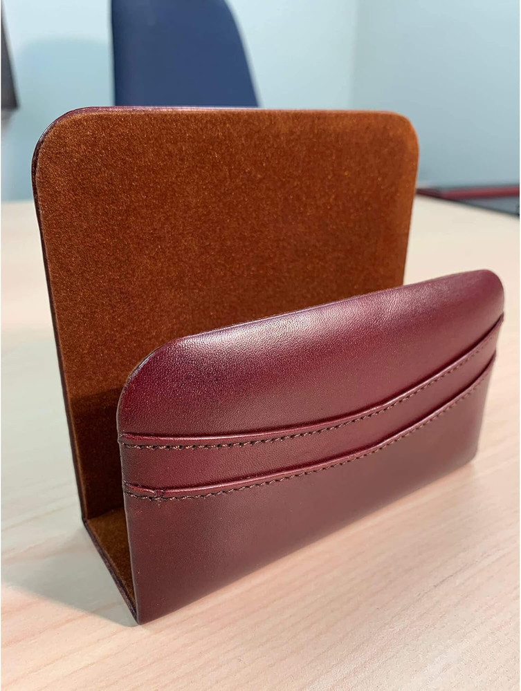 Mocha Leather Letter Holder