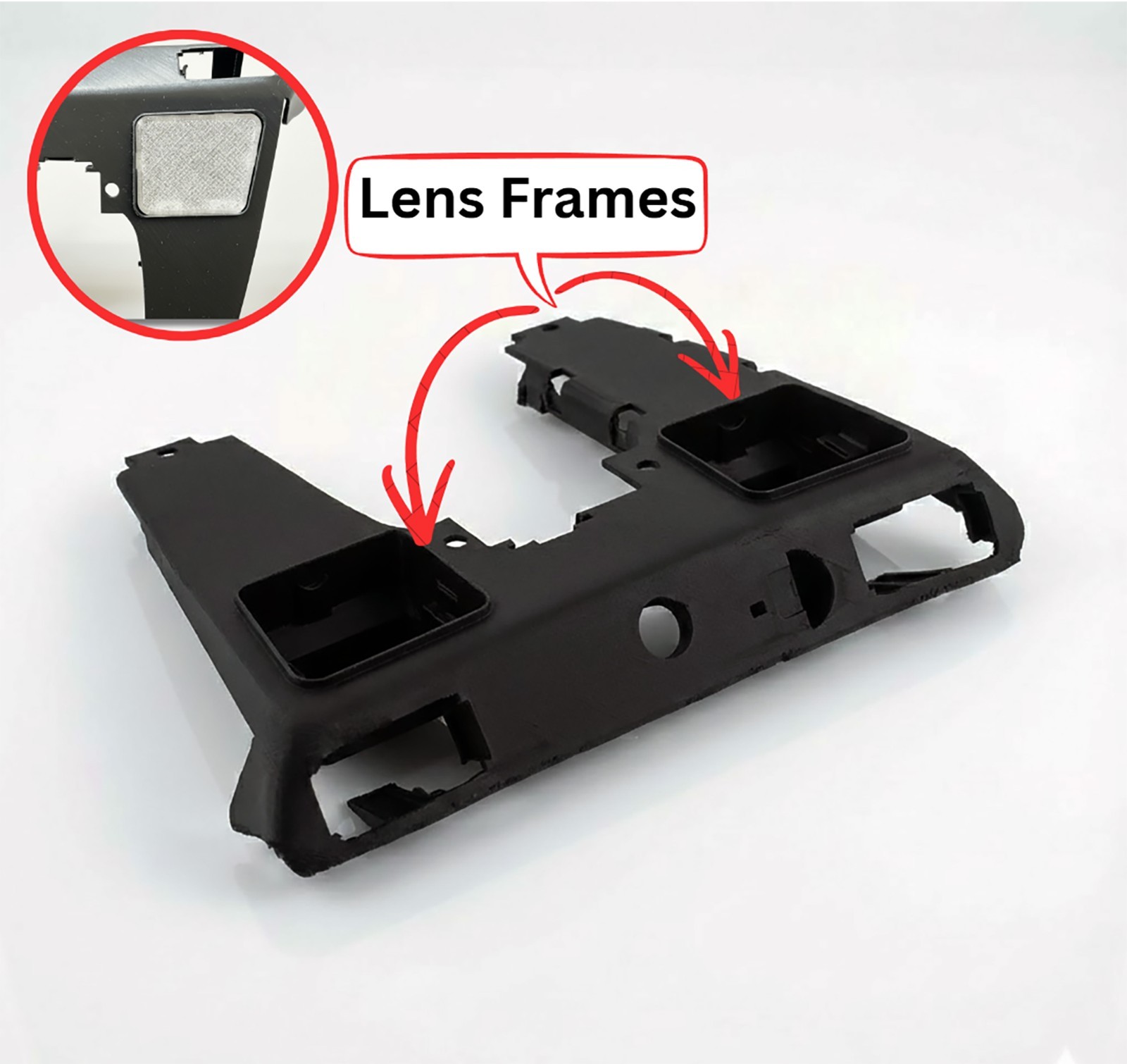 Upgraded Mercedes R129 SL Dome Light Bracket + Lens Frames - Reinforced ASA