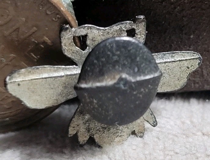 Vintage Metal Collar Shirt Stud INSECT BEE FLY jewelry