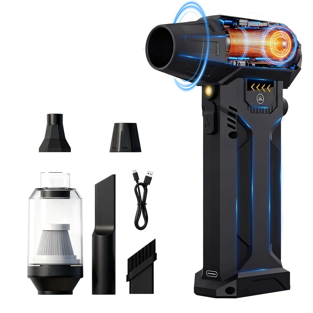 Duster, 380000RPM High-Speed Compressed Blower, Replace Disposable Cans, Adju...