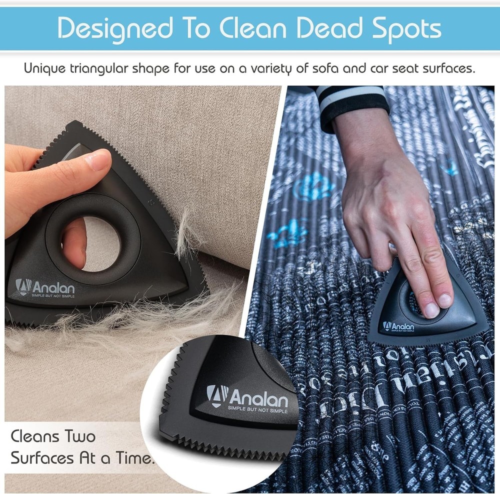 Eco-Friendly Triangular Pet Hair Remover - Compact & Durable for Easy Cleaning