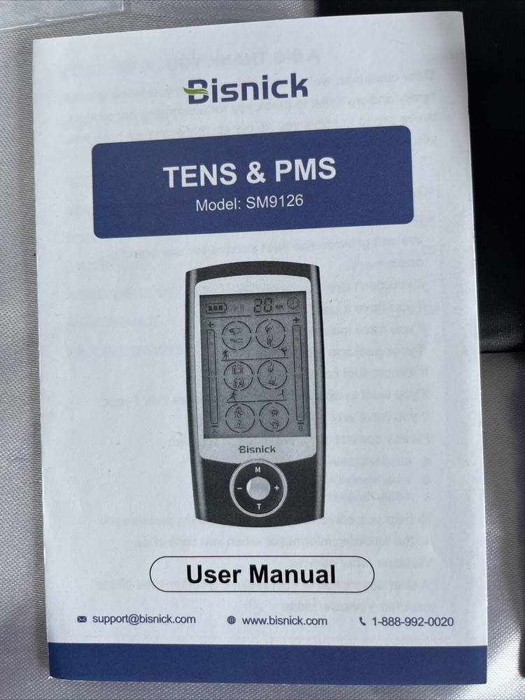 Bisnick TENS Unit Muscle Stimulator Machine for Back, Neck, Sciatica, Nerve...