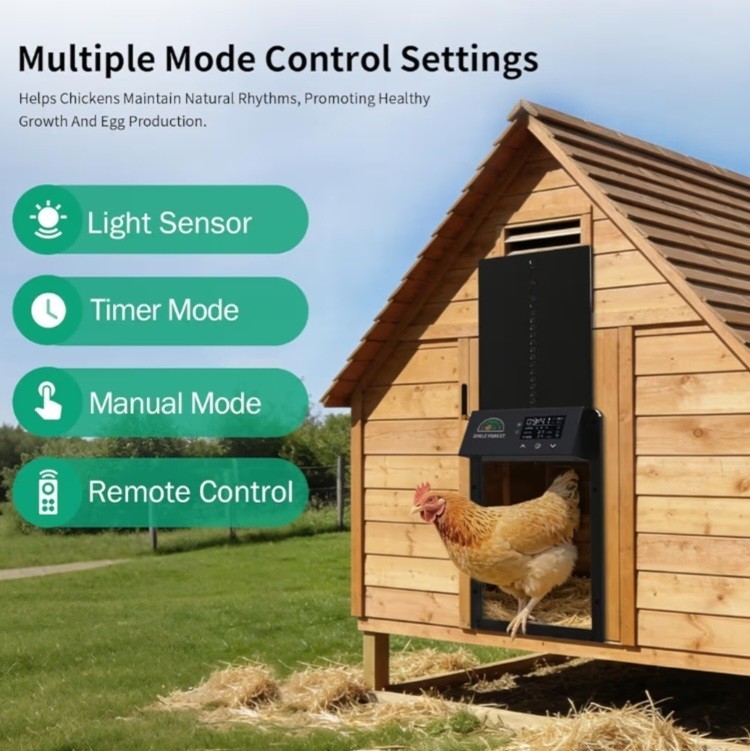 Solar Automatic Chicken Coop Door, Powered APP WiFi Bluetooth Control Timer NEW