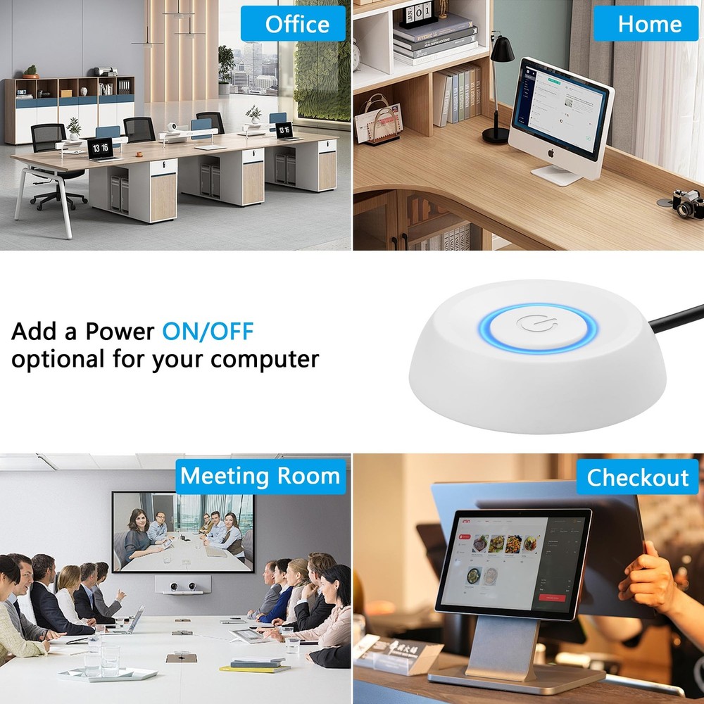 SinLoon PC Power Switch - Desktop Computer External Remote Start White