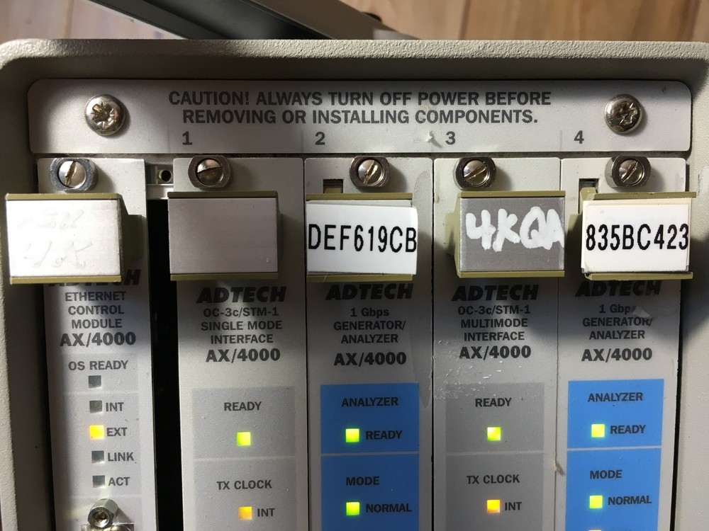 SPIRENT ADTECH AX/4000 BROADBAND TEST SYSTEM 5 MODULES