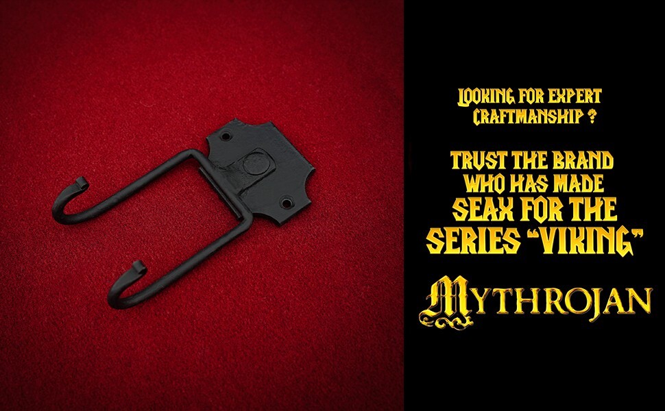 Universal Sword Holder Single Vertical Wall Display Metal Hand forged Accessory