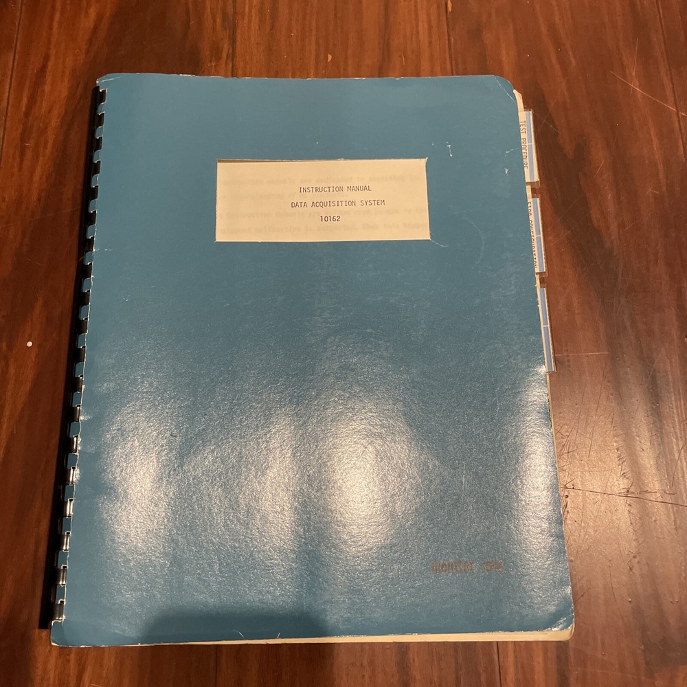 Monitor Labs 10162 Data Acquisition System Instruction  Manual