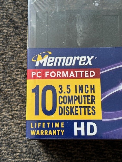 Memorex PC Formatted (10) - 3.5" Computer Diskettes High Density - NEW (55)