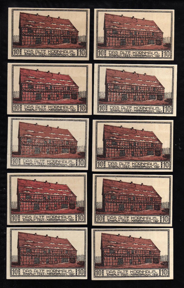 BITTERFELD - GERMANY NOTGELD - 10 x 10 PFENNIG