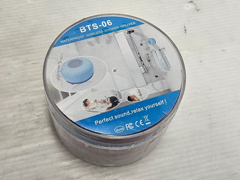 Waterproof Wireless Shower Speaker, BTS-06, NEW