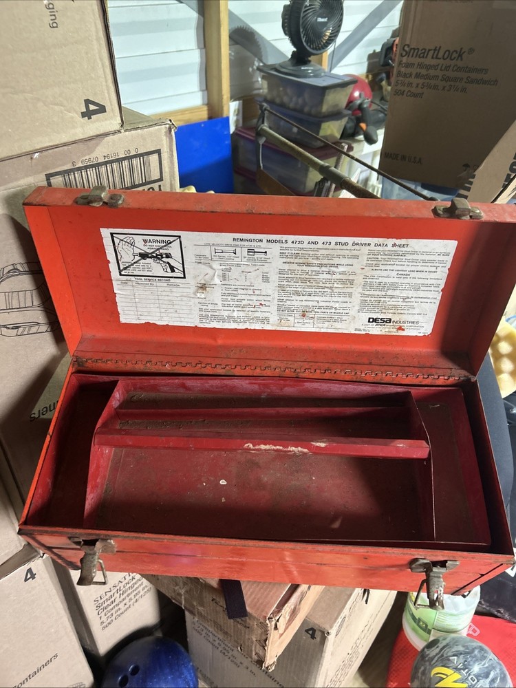 Vintage Remington 473 Power Actuated Tool Stud Driver Box Only Great For Tools