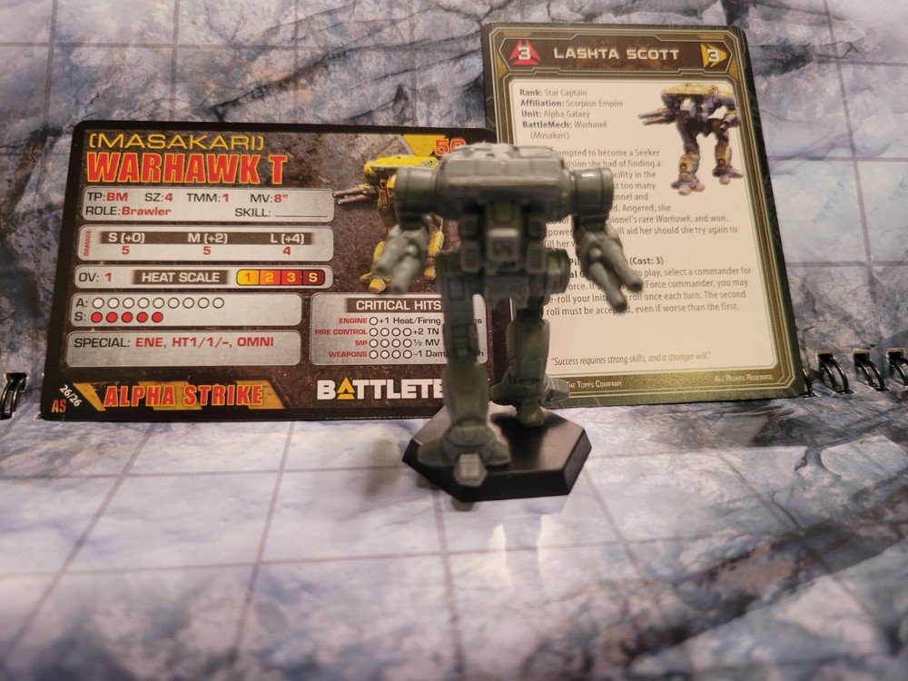 Battletech Warhawk Mech + Pilot Cards - Alpha Strike Box Set