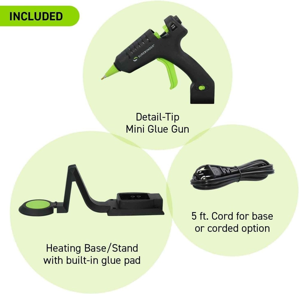 High-Temperature Mini Hot Glue Gun Cordless Corded Craft DIY Projects