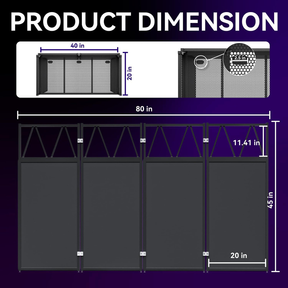 Portable DJ Booth Table,Foldable DJ Table Stand with White & Black Scrim,Adjusta