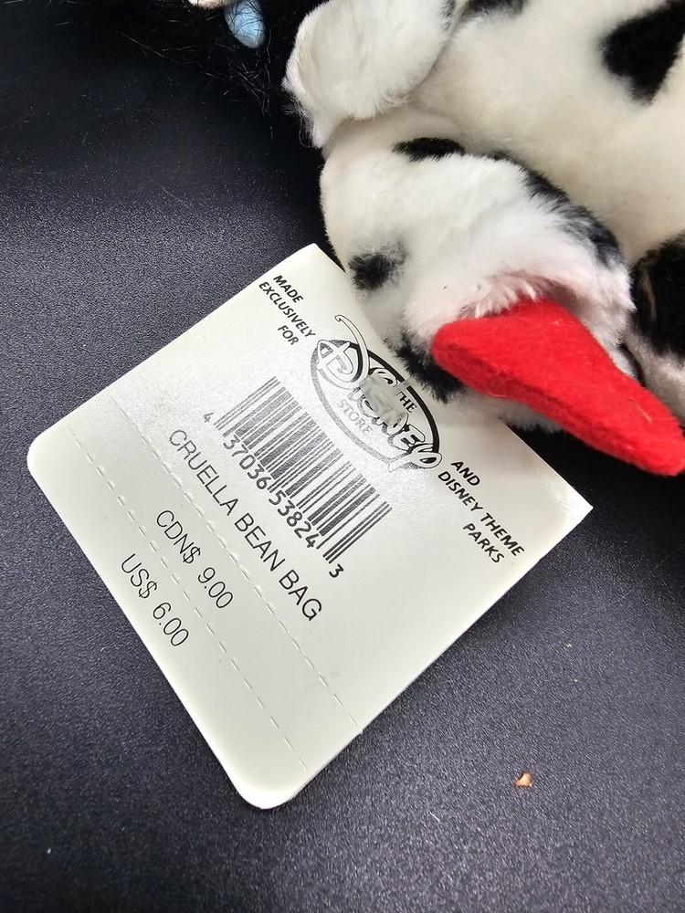 101 Dalmatians Creulla Disney Store Plush Bean Bag Figure 8" Beanie