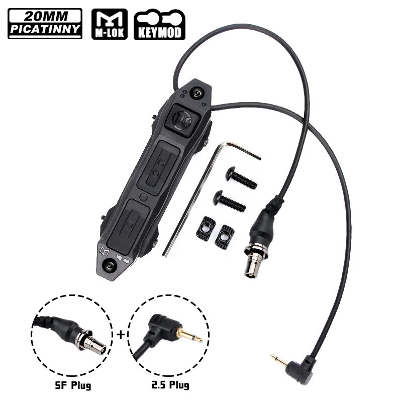 Tactical Pressure Remote Switch Dual Function Button For PEQ DBAL Laser Light