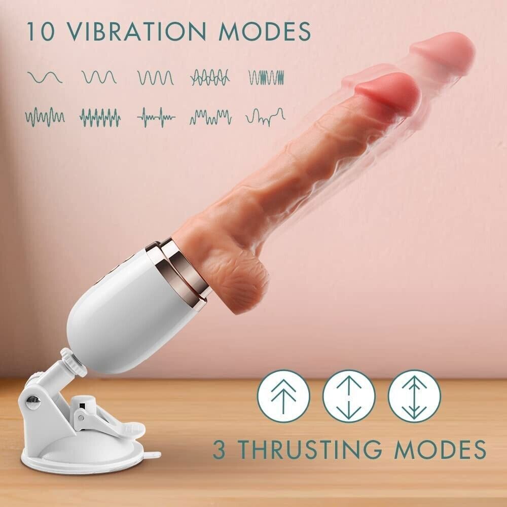 Remote Control Telescopic Dildo Thrusting Vibrator Heating G-Spot Sex Toys Women