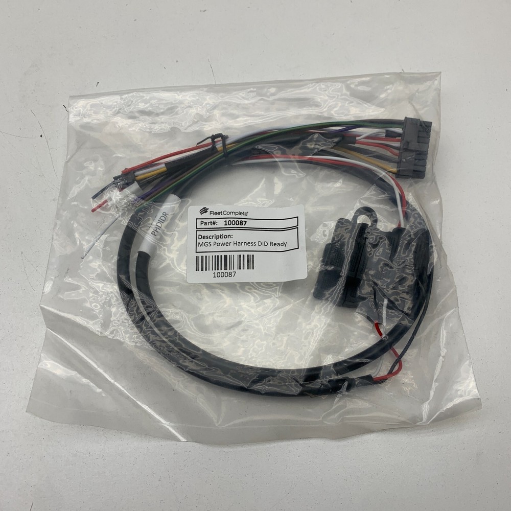 FleetComplete 100087 MGS Power Wire Harness DID Ready