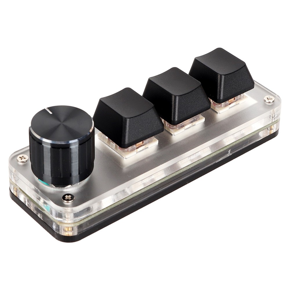 (3 Keys 1 Knob) USB Mini Key Keypad DIY Programmable Keyboard With⭐