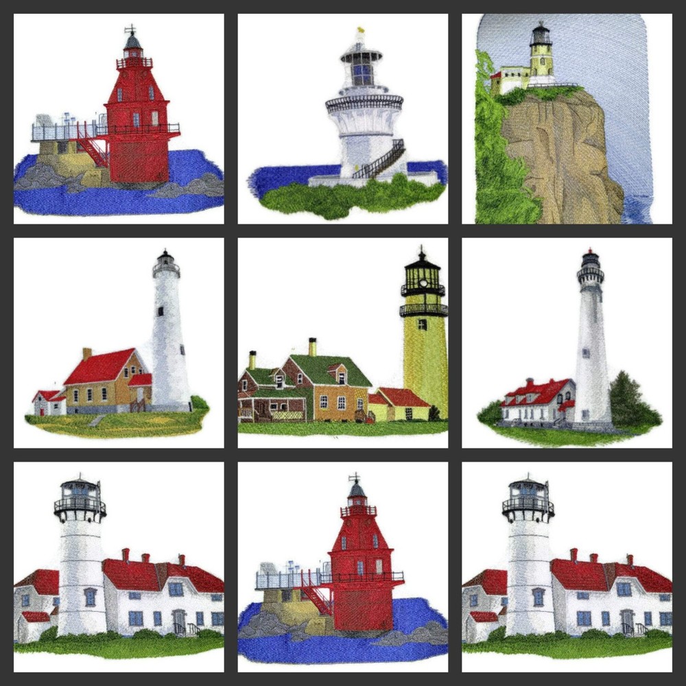 Custom and Unique Lighthouse [Highland Lighthouse] Embroidered Iron on/Sew Patch