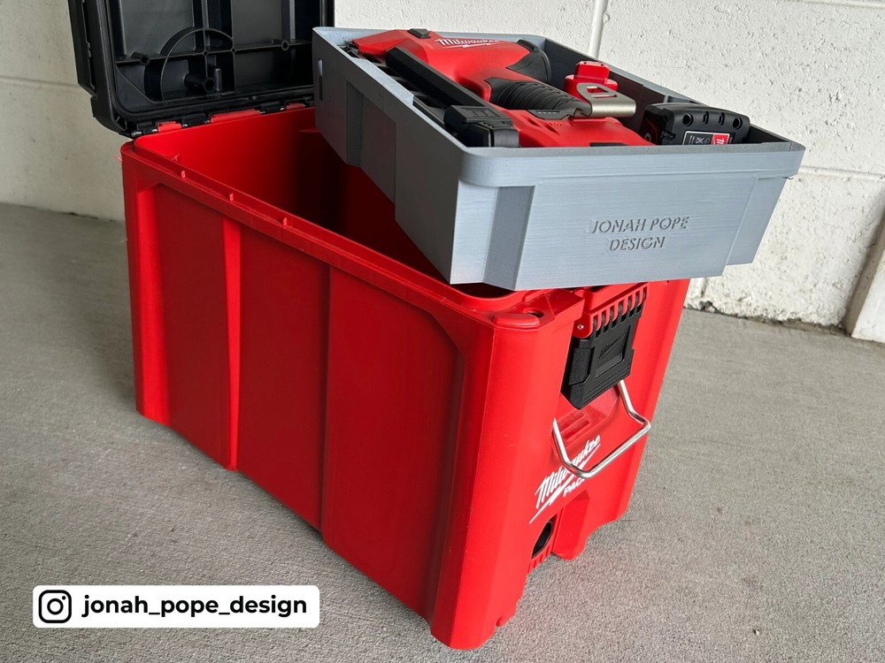 M12 Cable Stapler UPPER Insert for Milwaukee Packout | Jonah Pope (Insert Only)