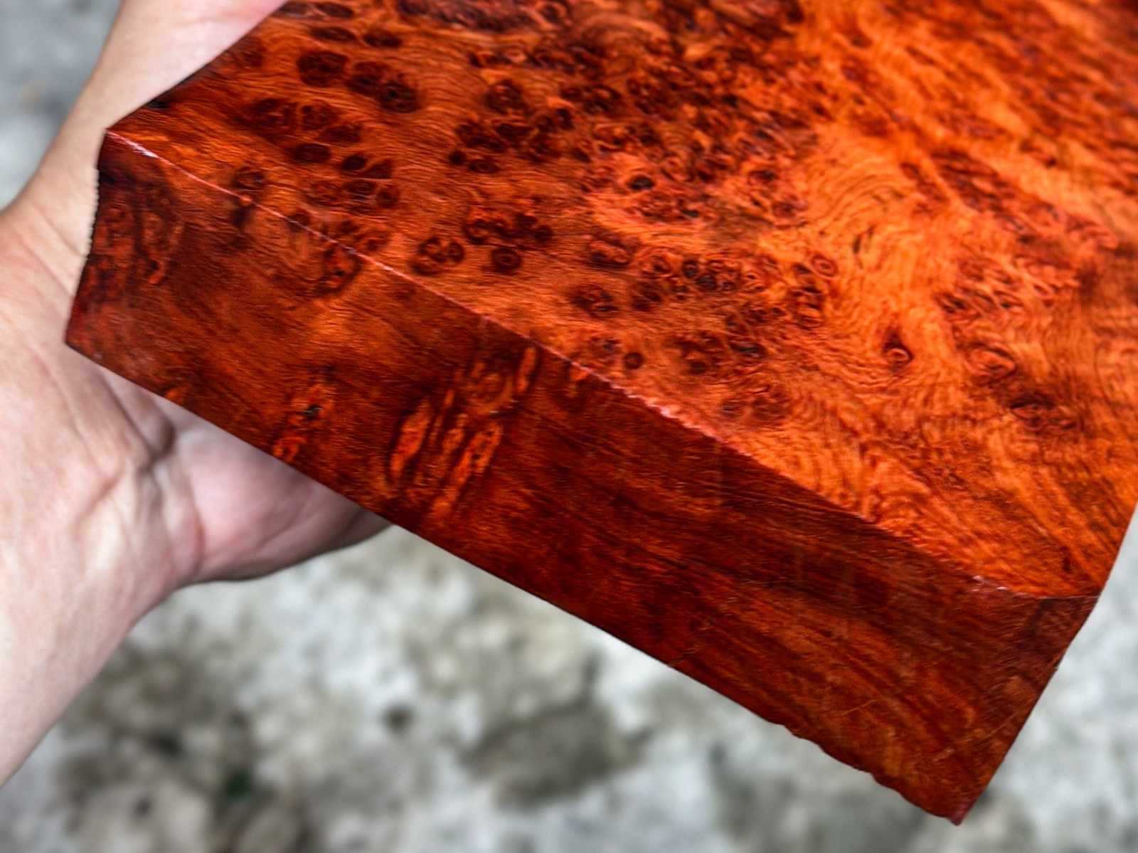 RARE!! Amboyna Burl ,Exotic Wood, Lumber, Knife Timber Handle Lumber #2895