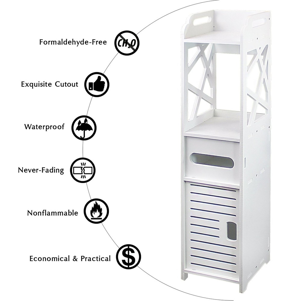 Bathroom Storage Shelf Drawer Multi Compartment Organizer Wate