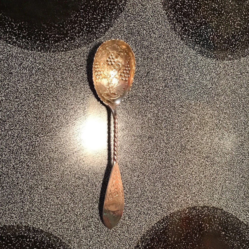 Bailey & Co. Sterling Serving Repousse Grape Spoon
