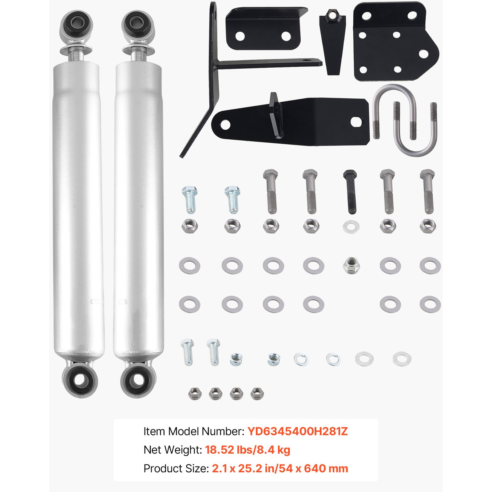 Uimoso Dual Steering Stabilizer for 2003-2012Dodge Ram 2500/3500 4WD 2-inch Lift