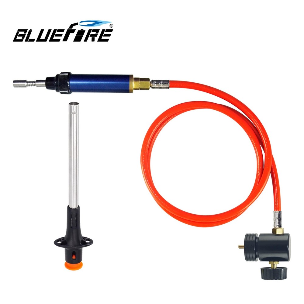BLUEFIRE Propane/MAP Gas Soldering Torch Head Multi-Function Kit with 3' Blue