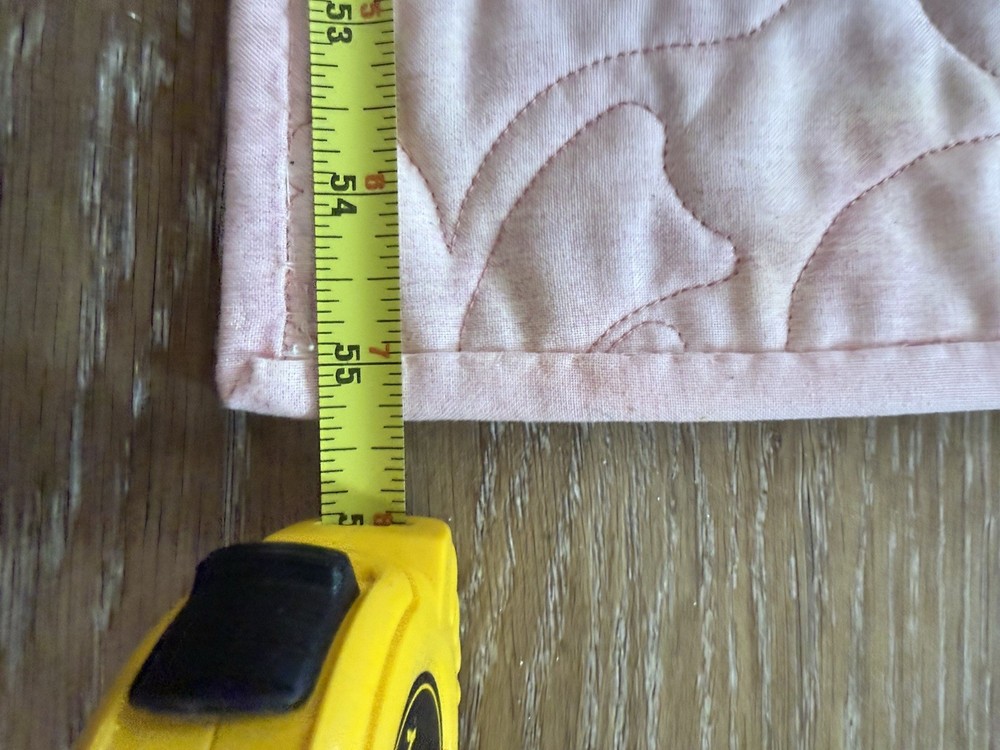 Stack n' Whack Handmade Quilt Sashed Square Blocks Cornerstone Floral Red Pink