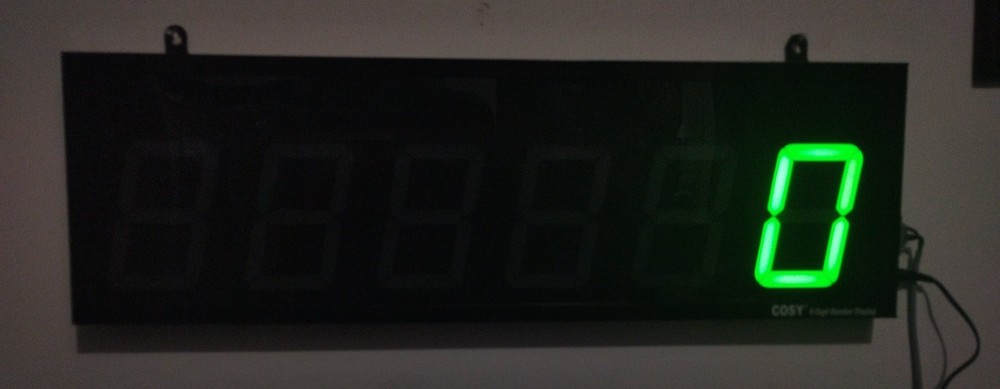 6 DIGIT LED NUMBER DISPLAY WITH RS232 INPUT ( 4" High LED Digits )