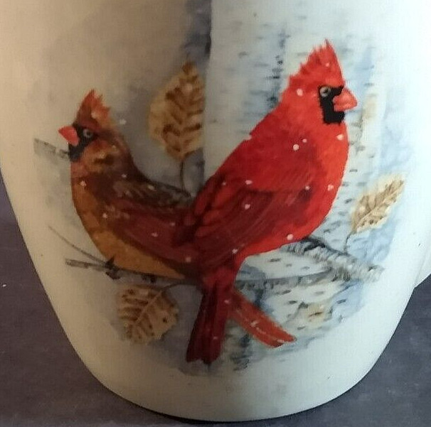 Folkcraft Cardinal stoneware mug