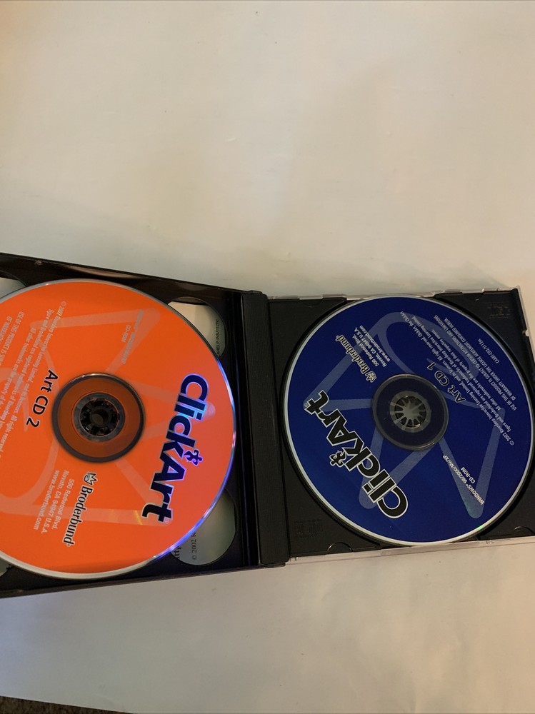 ClickArt 400,000 Computer Software for Windows by Broderbund AOL Graphics CD