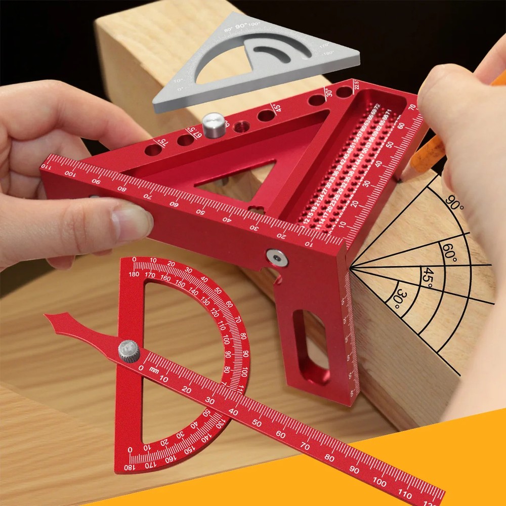 Angle Protractor Square Finder 180 Degrees Carpentry Precision Measuring Tools