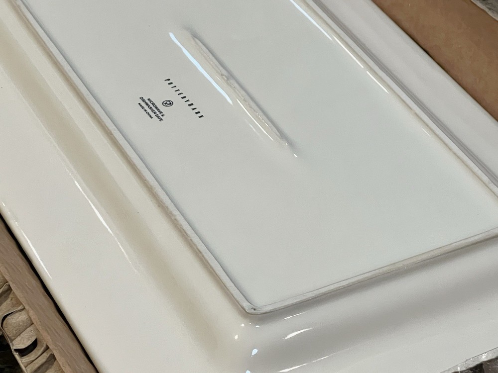 NEW Pottery Barn Harvest Pumpkin Stoneware Rectangular Serving Platter, Fall