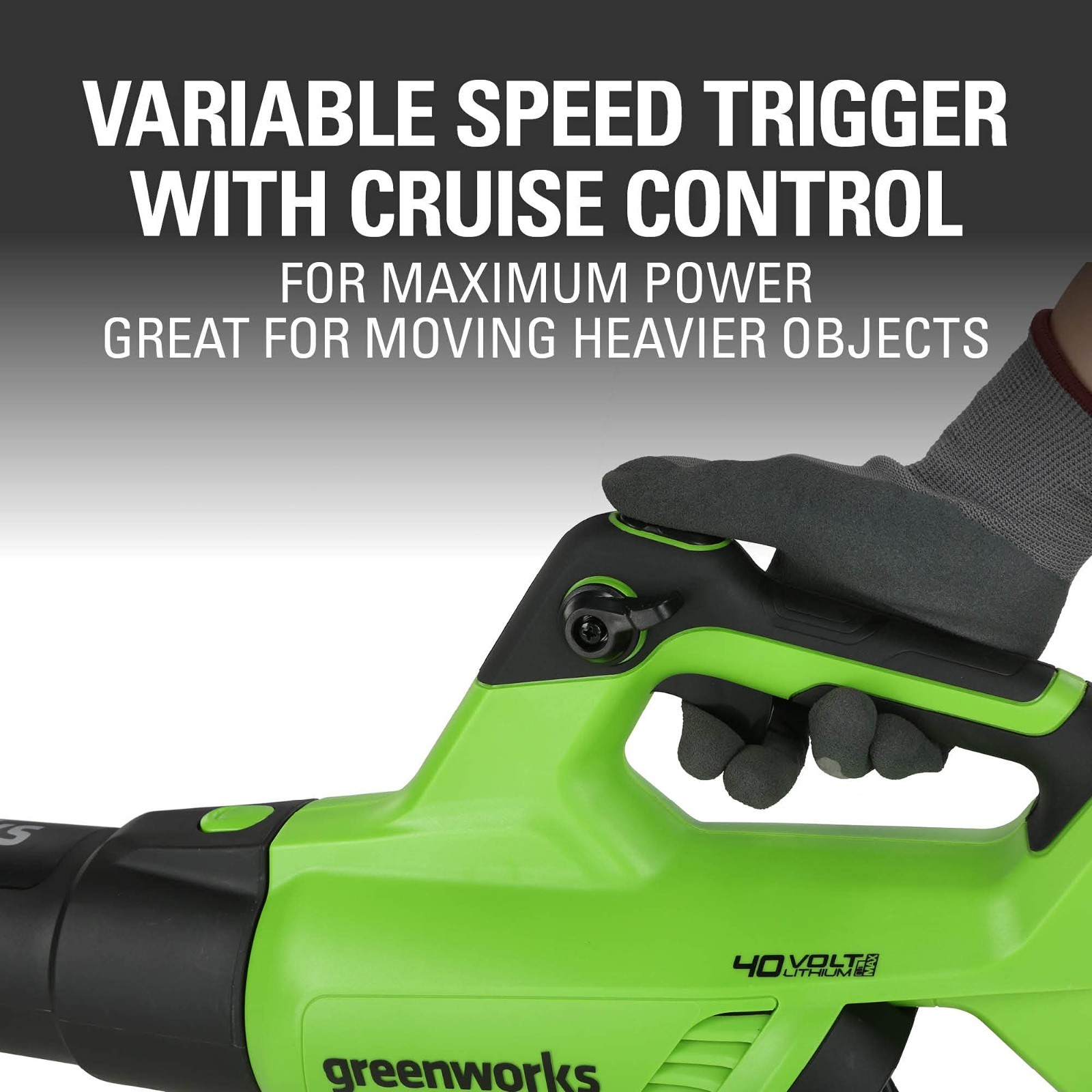 Greenworks 40V Axial Leaf Blower (500CFM 120MPH) w/ 2.5Ah Battery and 2A Charger