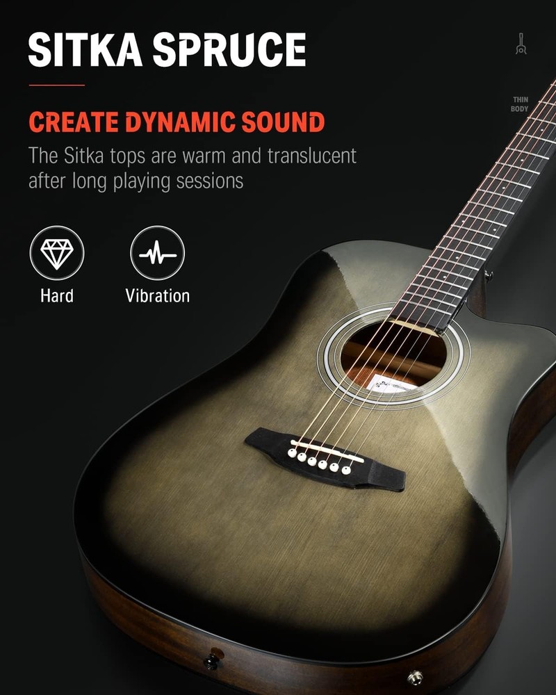 Donner Acoustic Electric Guitar Full Size Kit Beginner