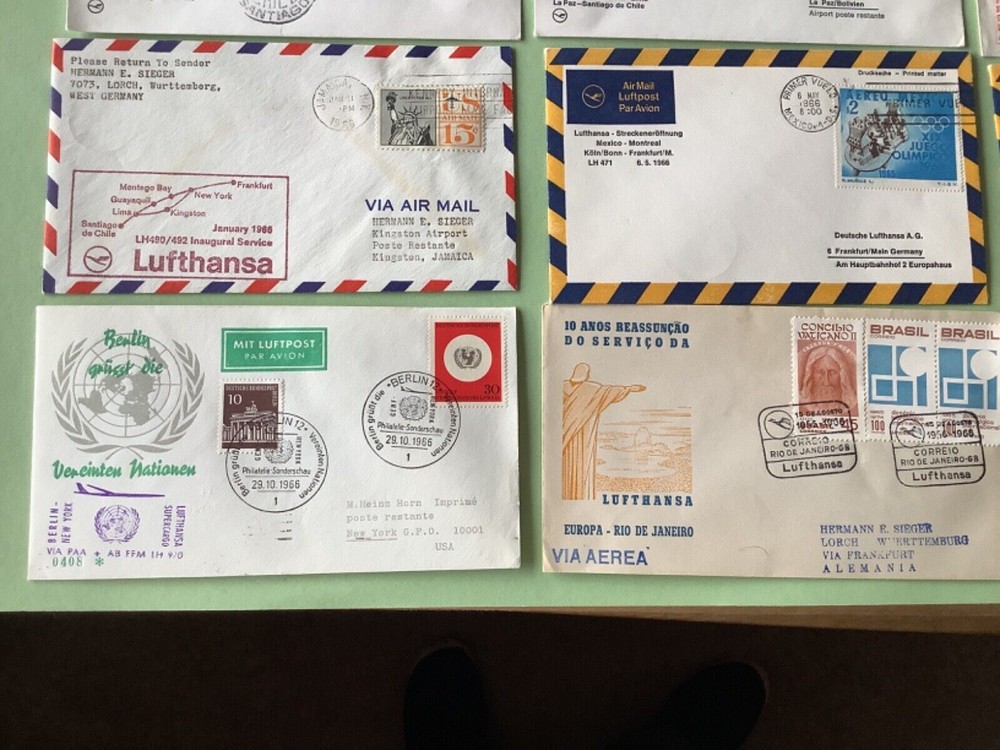 Airmail flight covers 12 mixed items RefA1631