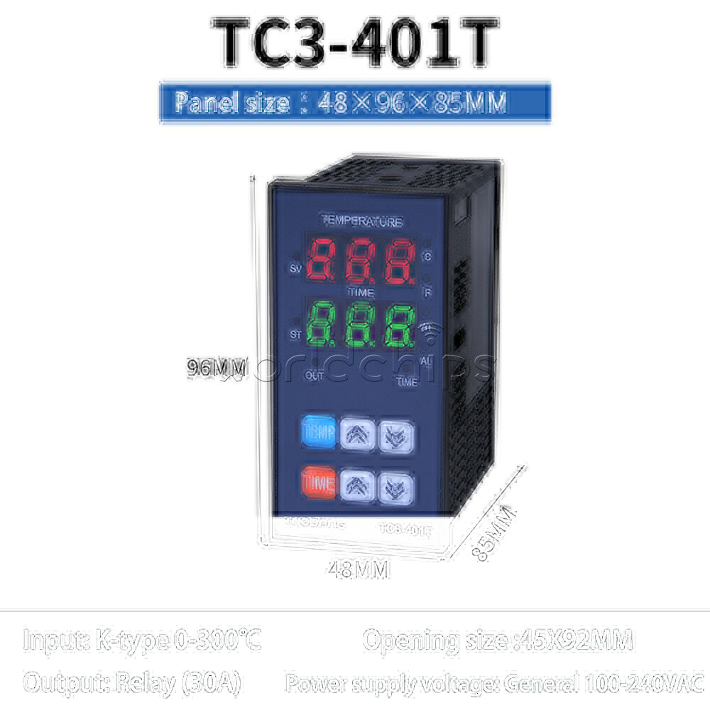 TC3-401/501/701 Digital Temperature Controller Multi-functional Temperature Time